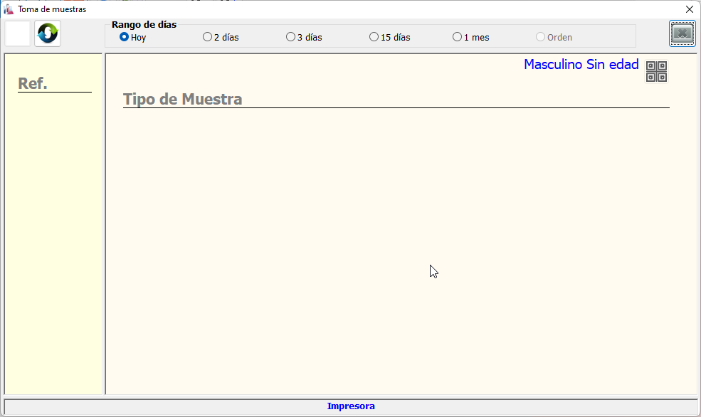 <p>Toma de muestras</p>