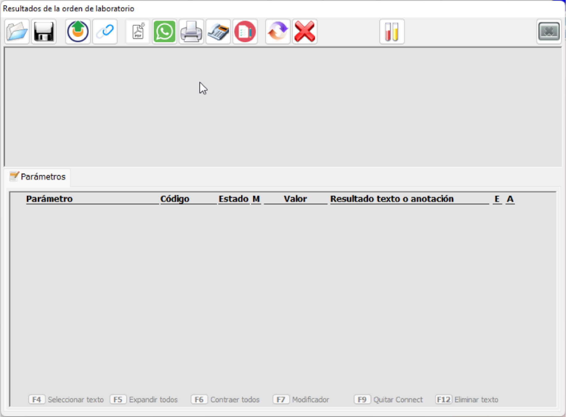 Resultados de la orden de laboratorio
