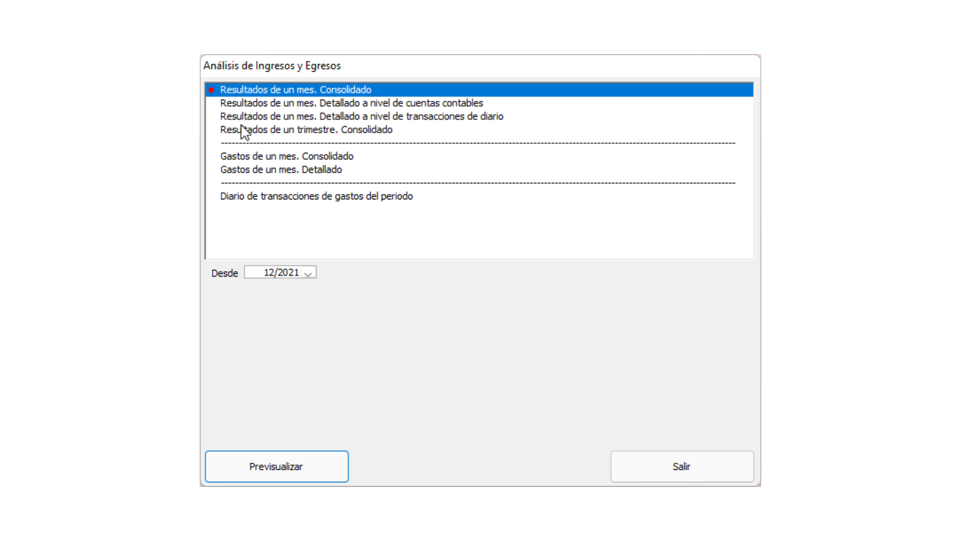 Análisis de ingreso y egresos