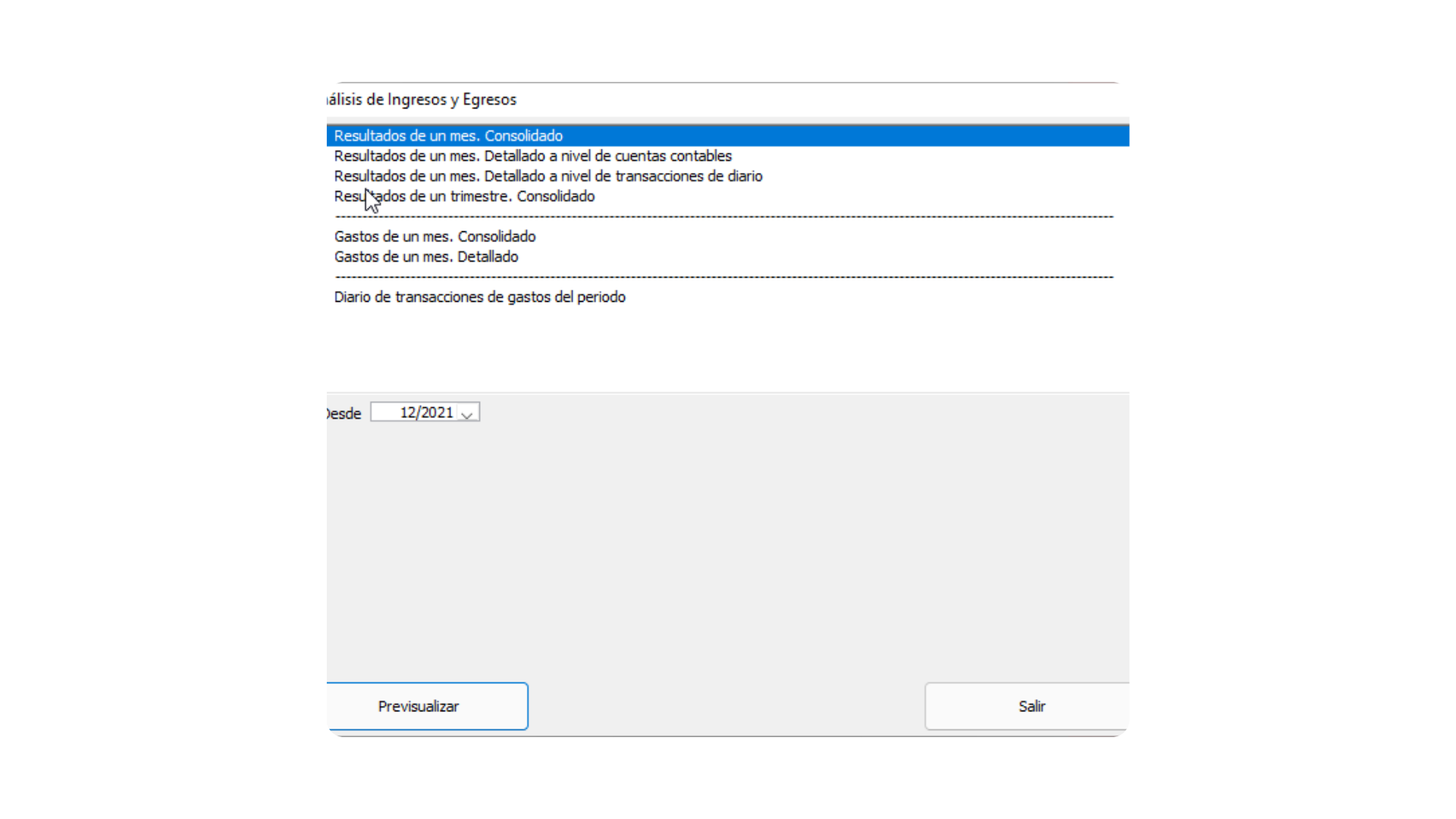 Análisis de ingreso y egresos